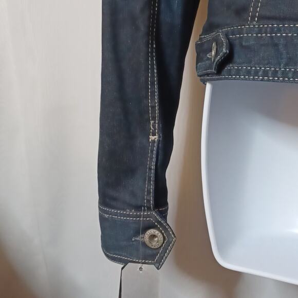 GUESS Jeans Stretch Denim Jacket Dark Wash. Size M - Picture 12 of 16